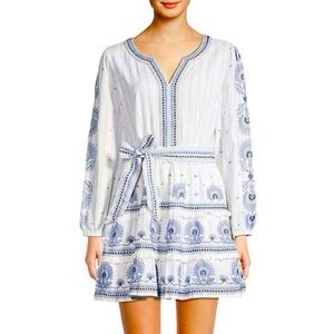 Roller Rabbit cotton embroidered mini dress size medium